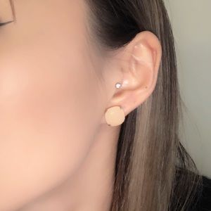 Kate Spade Soft Pink/Beige Square Studs